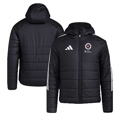 Men's adidas Black New England Revolution Tiro 24 Full-Zip Winter Hoodie Jacket