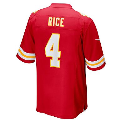 Men's Nike Rashee Rice  Red Kansas City Chiefs  Game Jersey