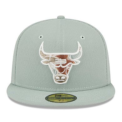 Men's New Era  Green Chicago Bulls Springtime Camo 59FIFTY Fitted Hat