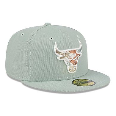 Men's New Era  Green Chicago Bulls Springtime Camo 59FIFTY Fitted Hat