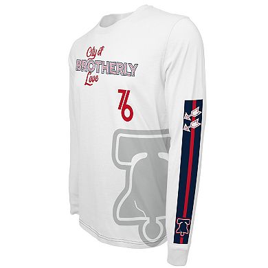 Unisex Stadium Essentials White Philadelphia 76ers 2023/24 City Edition Scoreboard Long Sleeve T-Shirt