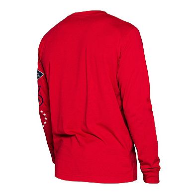 Men's New Era Red Philadelphia 76ers 2023/24 City Edition Long Sleeve T-Shirt