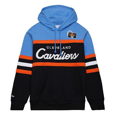 Men's Mitchell & Ness Black/Blue Cleveland Cavaliers Head Coach Pullover Hoodie