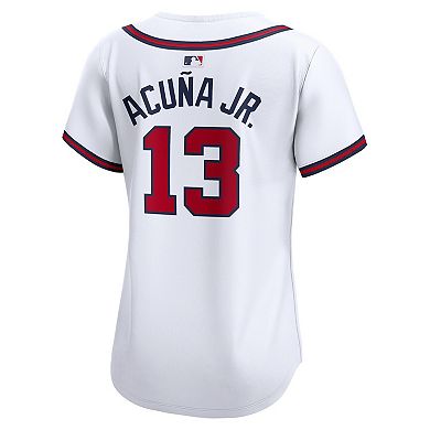 Women's Nike Ronald Acuna White Atlanta Braves Home Limited Player Jersey