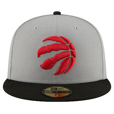 Men's New Era Gray/Black Toronto Raptors 2-Tone 59FIFTY Fitted Hat