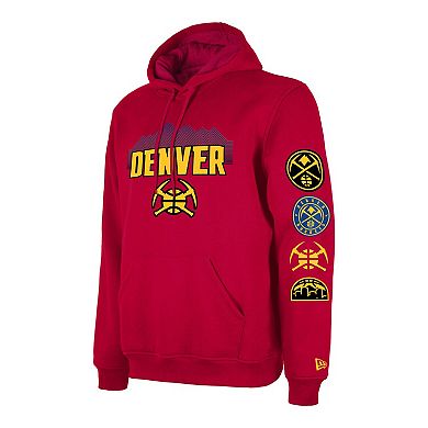 Men's New Era Red Denver Nuggets Big & Tall 2023/24 City Edition Jersey Pullover Hoodie