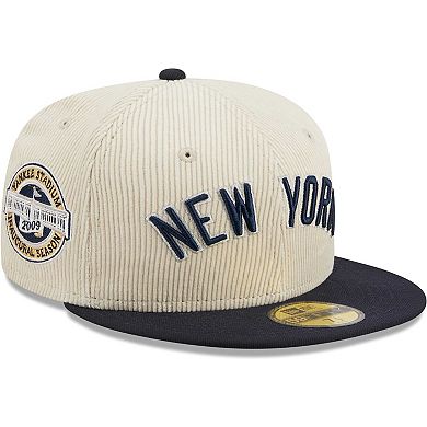 Men's New Era White New York Yankees  Corduroy Classic 59FIFTY Fitted Hat