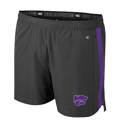 Men's Colosseum Charcoal Kansas State Wildcats Langmore Shorts