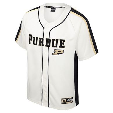 Men's Colosseum Cream Purdue Boilermakers Ruth Button-Up Baseball Jersey