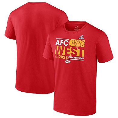 Men's Fanatics Branded Red Kansas City Chiefs 2023 AFC West Division Champions Conquer T-Shirt