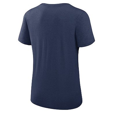 Women's Nike Navy Atlanta Braves Authentic Collection Performance Scoop Neck T-Shirt