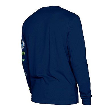 Men's New Era Navy Minnesota Timberwolves 2023/24 City Edition Long Sleeve T-Shirt