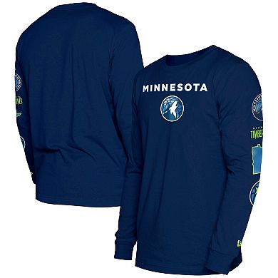 Men's New Era Navy Minnesota Timberwolves 2023/24 City Edition Long Sleeve T-Shirt