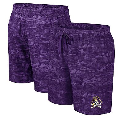 Men's Colosseum Purple ECU Pirates Ozark Swim Shorts