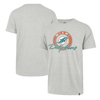 Men's '47 Gray Miami Dolphins Ringtone Franklin T-Shirt