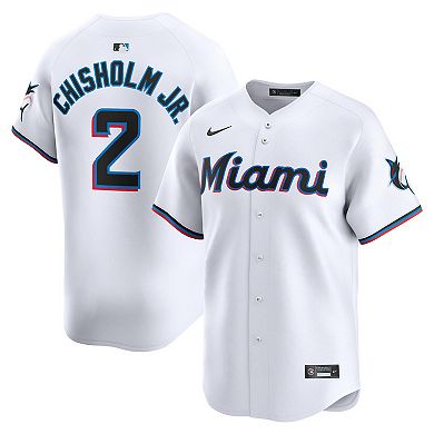 Men's Nike Jazz Chisholm Jr. White Miami Marlins Home Limited Player Jersey