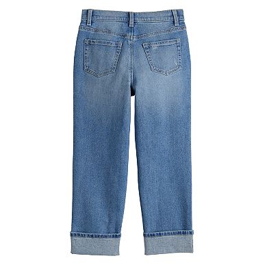 Girls 6-20 SO® High Rise 90's Cuffed Hem Jeans in Regular & Plus Size