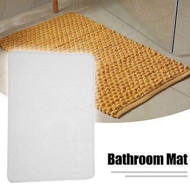 Solid Color Pattern Bathroom Rugs Bath Mat Machine Washable 23.62"x15.75"
