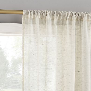 Sonoma Goods For Life Kemi Semi-Sheer Rod Pocket Set of 2 Curtain Panels