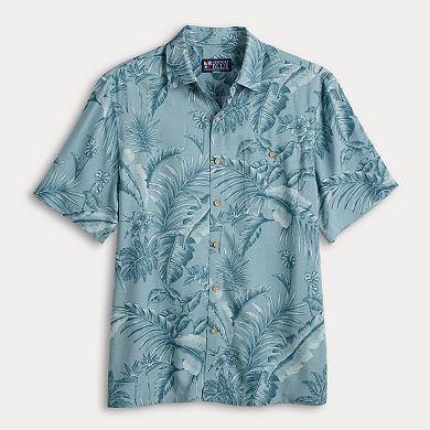 Men's Newport Blue Short Sleeve Button-Up Shirt