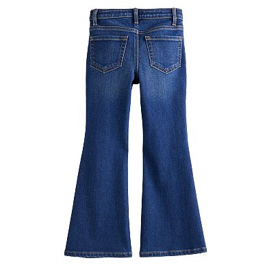 Girls 4-12 Jumping Beans® High-Rise Patch Pocket Flare Jeans
