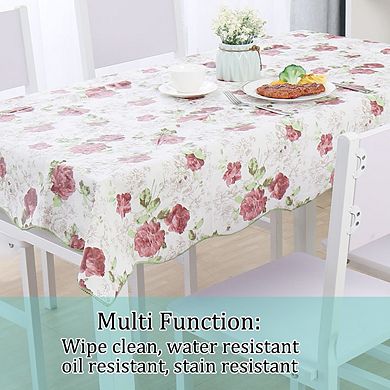 Daisy Printed Rectangle Tablecloth Cover Water/oil 71 X 54 Inch For Wedding Party Decoration
