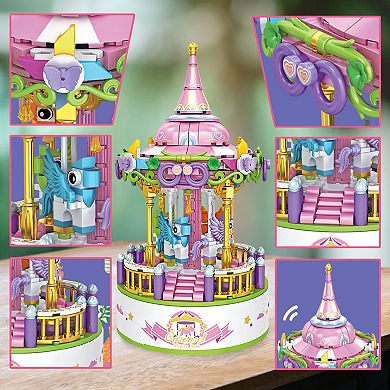 Contixo Carousel 488 Piece Building Block Set With Music Box