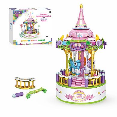 Contixo Carousel 488 Piece Building Block Set With Music Box