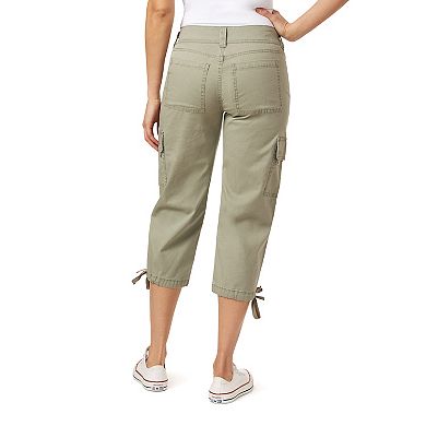 Juniors' WallFlower Luscious Curvy Insta Stretch Mid Rise Cargo Crop Pants