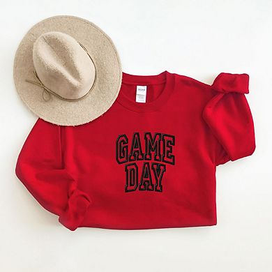 Embroidered Game Day Arched Sweatshirt