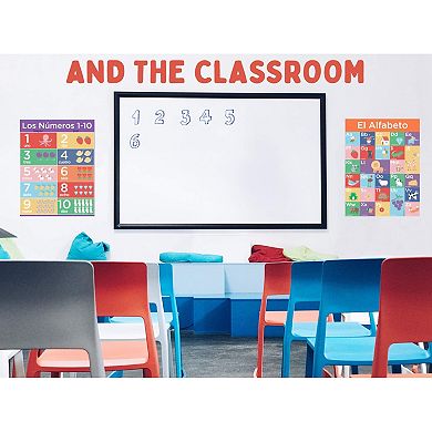 Spanish Classroom Posters, Alphabet, Colors, Word Chart - Dry-Erase