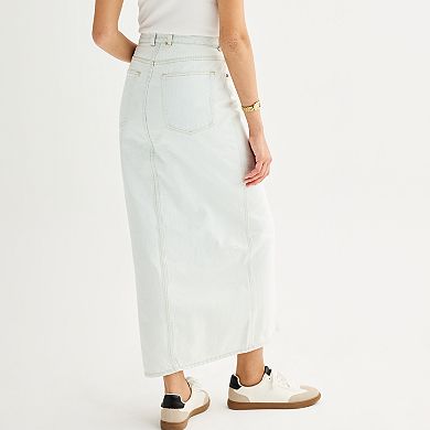 Women's Industry Front Slit Denim Skirt