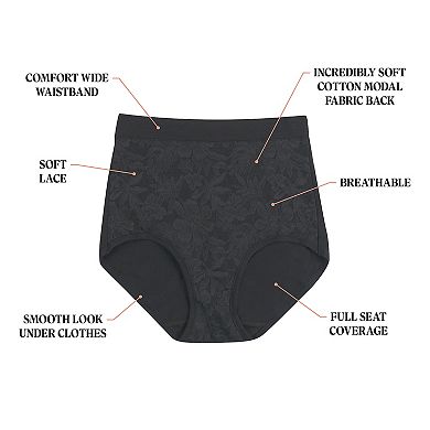 Womens Bali® 3-Pack Breathe Lace Briefs