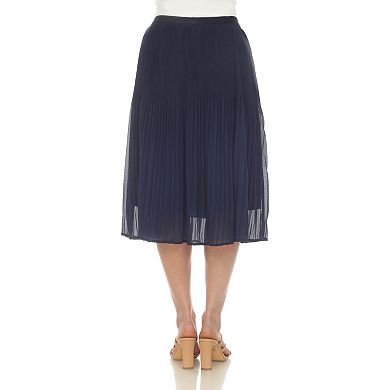 Women's Chiffon Pleated Midi Skirt
