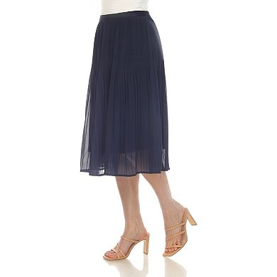 Women's Chiffon Pleated Midi Skirt
