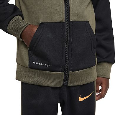 Baby & Toddler Boys Nike Therma-FIT Full-zip Jacket & Joggers 2-Piece Colorblock Set