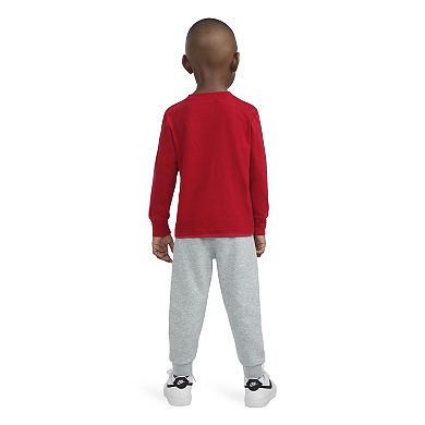 Toddler Boys Nike Retro Logo Long Sleeve T-shirt and Sweatpants 2-Piece Set