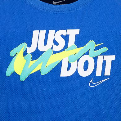 Boys 4-7 Nike "Just Do It." Textured Dri-FIT Long Sleeve T-shirt
