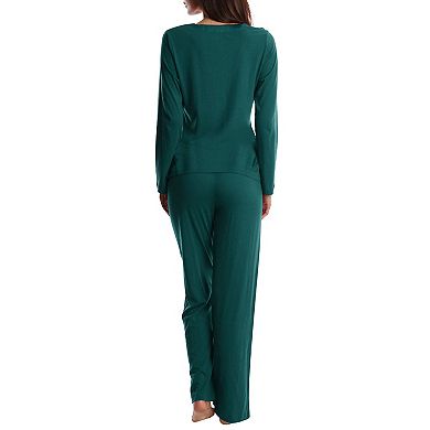 Blis Women's Long Sleeve Super Soft Sleep Pajama Set