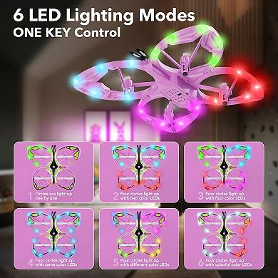 Contixo Rc Butterfly  Mini Drone With Colorful Lights