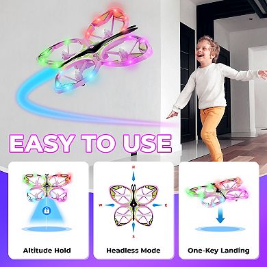 Contixo Rc Butterfly  Mini Drone With Colorful Lights