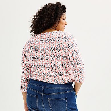 Plus Size Croft & Barrow® Pull-On Denim Capri