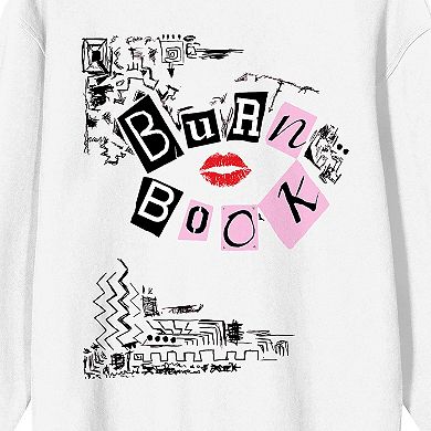 Juniors' Mean Girls Burn Book Long Sleeve Graphic Tee