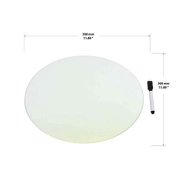 Iridescent Ombre Circle Dry Erase Board with Marker