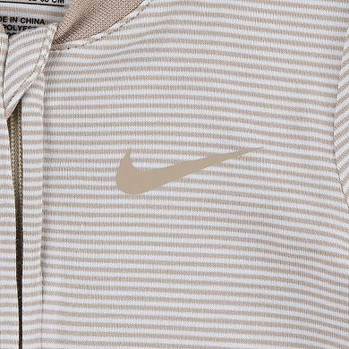 Baby Nike Striped Sleep & Play Footed Coverall