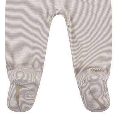 Baby Nike Striped Sleep & Play Footed Coverall