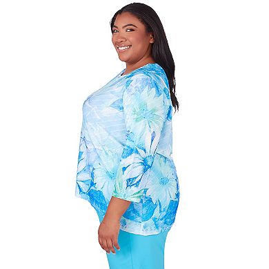 Plus Size Alfred Dunner Floral Watercolor Top