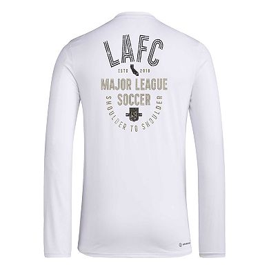 Men's adidas White LAFC Local Stoic Long Sleeve T-Shirt