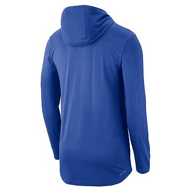 Men's Nike Royal Duke Blue Devils Campus Performance Long Sleeve Hoodie T-Shirt