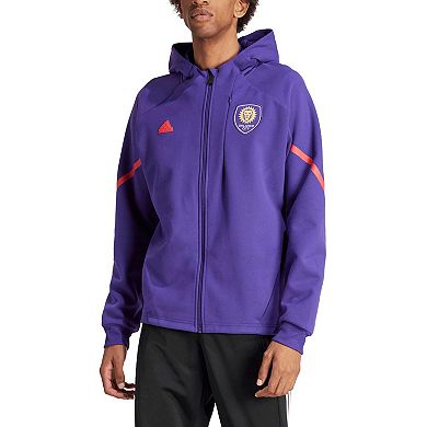 Men's adidas Purple Orlando City SC 2024 Anthem Travel Raglan Sleeve Full-Zip Jacket